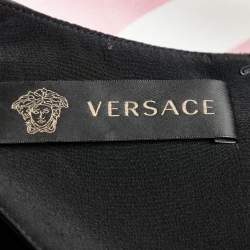 Pre Owned Versace Pink Satin & Synthetic Sleeveless Mini Dress S