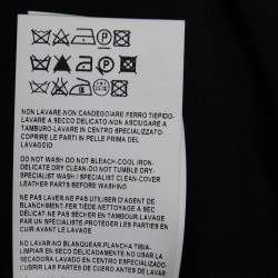 Pre Owned Versace Black Silk Embroidered Stud-Collar Shirt S