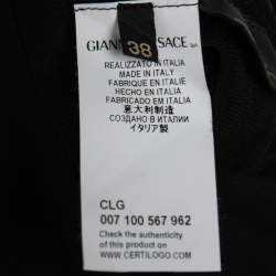 Pre Owned Versace Black Wool Button-Embellished Knitted Jumper S  