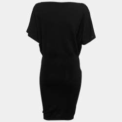 Pre Owned Versace Black Wool Button-Embellished Knitted Jumper S  