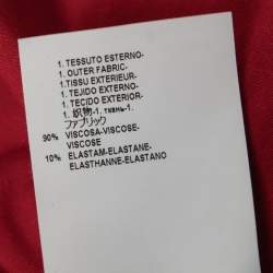 Pre Owned Versace Red Jersey Tiger Printed Flocked Round Neck T-Shirt L