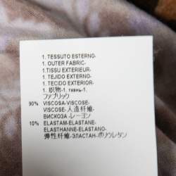 Pre Owned Versace Brown & Purple Animal Print Jersey Round Neck T-Shirt M