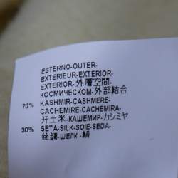 Pre Owned Versace Yellow Cashmere Button Front Cardigan L