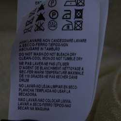 Pre Owned Versace Yellow Cashmere Button Front Cardigan L