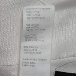 Pre Owned Versace Vintage White Stretch Cotton Single-Breasted Blazer S