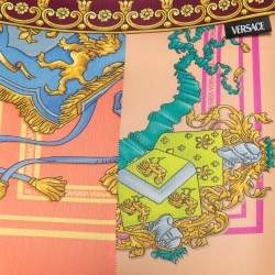 Pre Owned Versace Multicolor Baroque Printed Stretch Jersey Leggings S