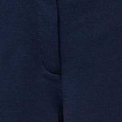 Versace Navy Blue Stretch Contrast Piping Detail Leggings S
