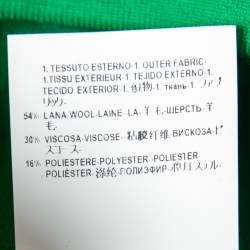 مملوكة مسبقًا Versace Green Jacquard Stripe Knit Sweater S 