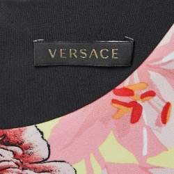 Pre Owned Versace Multicolor Floral Mania Print Stretch Jersey Bodysuit S