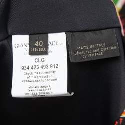 Pre Owned Versace Multicolor Floral Mania Print Stretch Jersey Bodysuit S