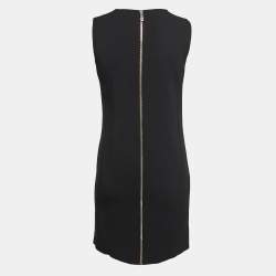 Versace Black Crepe Studded Shift Dress S