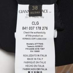 Versace Black Crepe Studded Shift Dress S