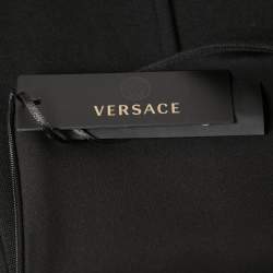 Versace Black Wool Blend Pleated Midi Skirt M