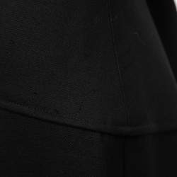 Versace Black Wool Blend Pleated Midi Skirt M