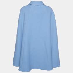 Versace Light Blue Wool Flared Cape M