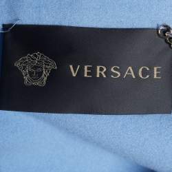 Versace Light Blue Wool Flared Cape M