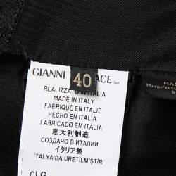 Pre Owned Versace Yellow Animal Printed Crepe Shift Midi Dress S