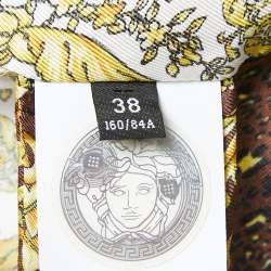 Pre Owned Versace Multicolor Baroque Printed Silk Wrap Blouse S