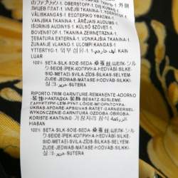 مملوكة مسبقًا تنورة ميني فيرساتشي حرير طباعة باروك ذهبي/أسود مقاس صغير - سمول