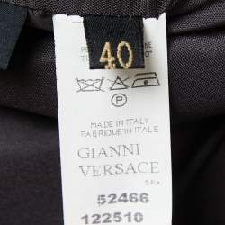 Versace Black Wool & Silk Pencil Skirt S
