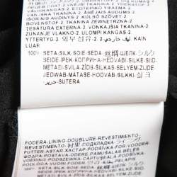 Pre Owned Versace Black/Green Printed Silk Pleat Detail Sleeveless Midi Dress M