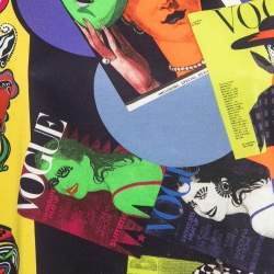 Pre Owned Versace Multicolor Vogue Printed Cotton Half Sleeve Crew Neck T-Shirt M