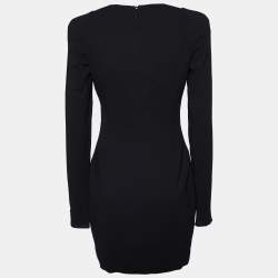 Pre Owned Versace Black Crepe Corset Mini Dress S