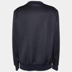 Pre Owned Versace Black Medussa Embellished Jersey Sweatshirt M