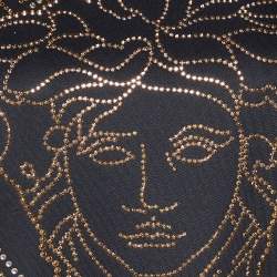 Pre Owned Versace Black Medussa Embellished Jersey Sweatshirt M