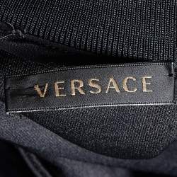 Pre Owned Versace Black Medussa Embellished Jersey Sweatshirt M
