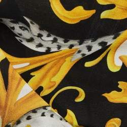 Pre Owned Versace Black/Gold Baroque Printed Silk Shirt S