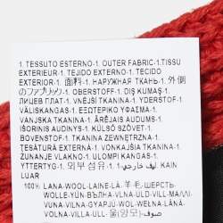 Versace Red Wool Knit Turtleneck Sweater M
