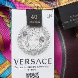 Pre Owned Versace Multicolor Baroque Printed Silk Shirt S