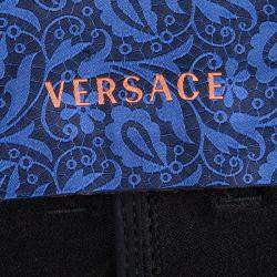 Versace Indigo Dark Wash Denim Contrast Paneled Jeans M