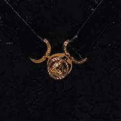 مملوكة مسبقًا Versace Black Velvet Belt Detail Hooded Jumpsuit M