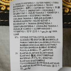 Versace Multicolor Baroque Printed Denim Cropped Jacket L