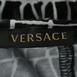 Versace Black/Blue Baroque Medusa Print Jersey T-Shirt XS
