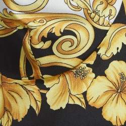 Versace Black/Gold Baroque Print Silk & Jersey Top and Leggings Set S/M