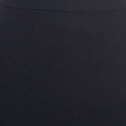 مملوكة مسبقًا Versace Navy Blue Wool Knit Mini Skirt S