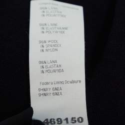 مملوكة مسبقًا Versace Navy Blue Wool Knit Mini Skirt S