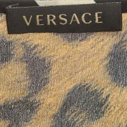 Versace Multicolor All-Over Print Silk Top M