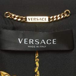 Versace Black Wool Single-Button Blazer S