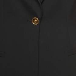 Versace Black Wool Single-Button Blazer S