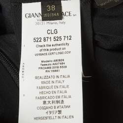 Versace Black Crepe Wrapped Scarf Accent Mini Dress S
