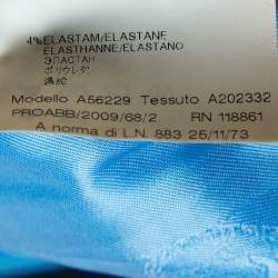 Versace Blue Cotton Pleated Mini Skirt M