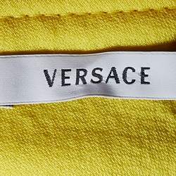 Versace Yellow Wool Pencil Skirt L