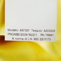 Versace Yellow Wool Pencil Skirt L
