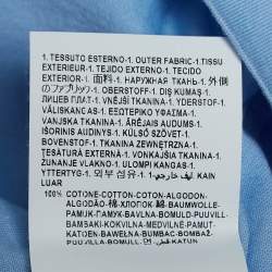 Pre Owned Versace Blue Embroidered Cotton Knit Tshirt XS