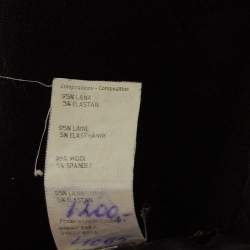 Pre Owned Versace Vintage Black Wool Blend Tucked Pencil Skirt S