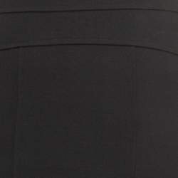 Pre Owned Versace Vintage Black Wool Blend Tucked Pencil Skirt S